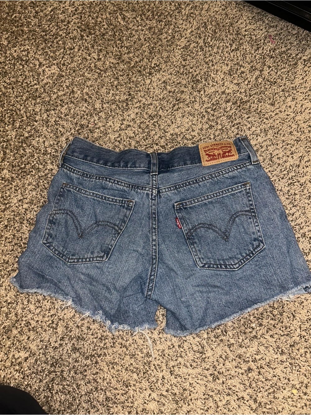 Levi's Blue Denim High-Waist Cutoff Shorts